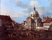Bernardo Bellotto, New Town Market Square with St. Kazimierz Church.